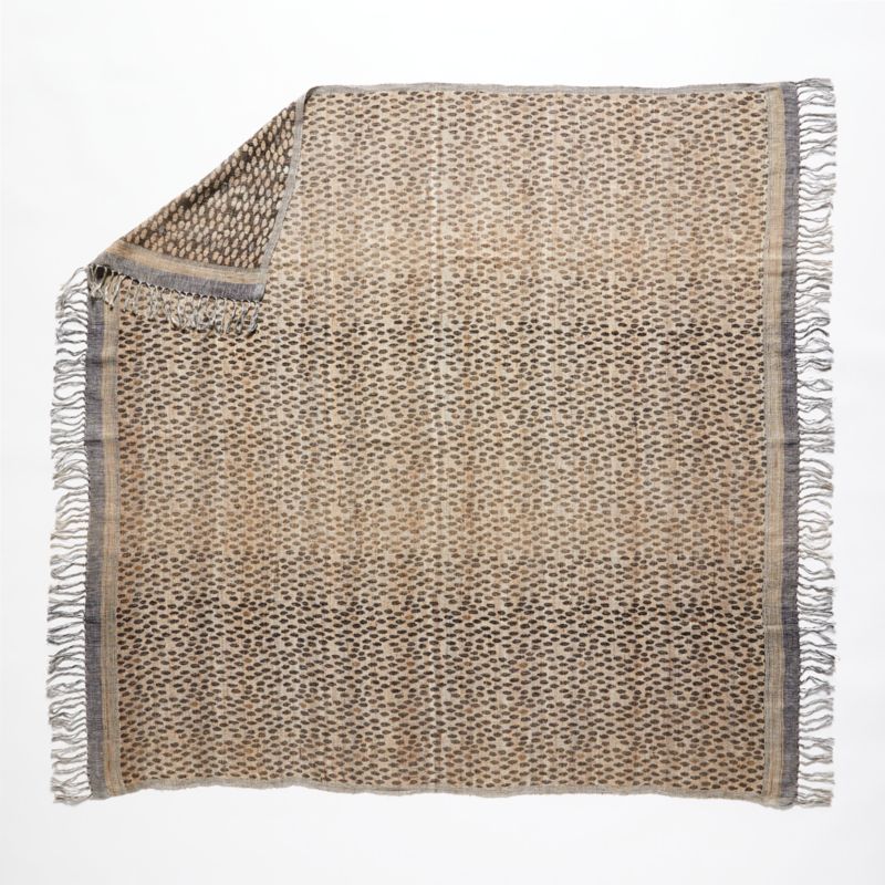 Sabor Brown Linen and Silk Throw Blanket - image 1 of 5