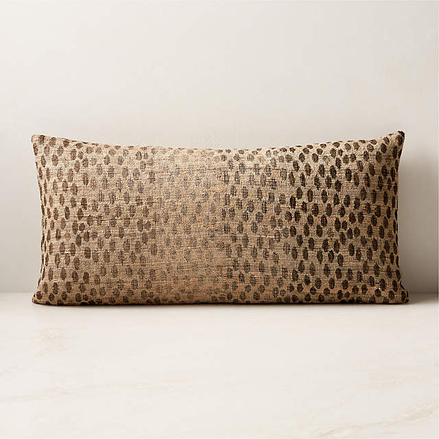 Handmade Seto Throw Pillow with Filler, Recycled Leather / Hemp