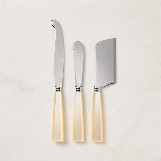 Sabre Paris Icone Pearl 3-Piece Cheese Knife Set