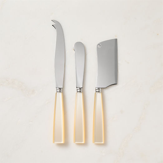Sabre Paris Icone Pearl 3-Piece Cheese Knife Set