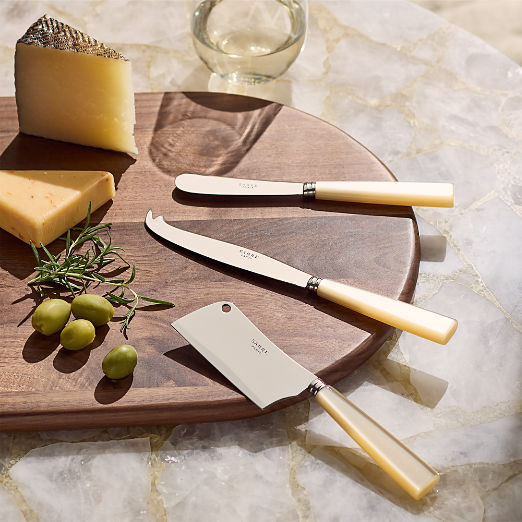 Sabre Paris Icone Pearl 3-Piece Cheese Knife Set