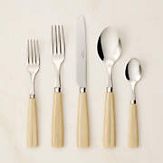 Sabre Paris Ivory Icone Horn Flatware Set of 5 | CB2