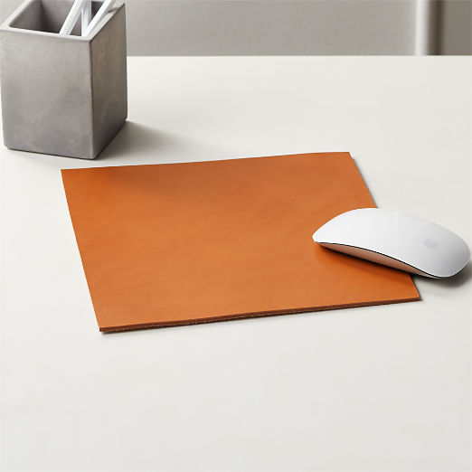 Office Desk Organizers And Accessories Cb2 Rein Saddle Leather Mouse Pad