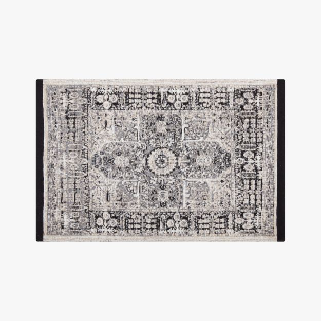Sadie Black Bath Rug + Reviews CB2 Canada