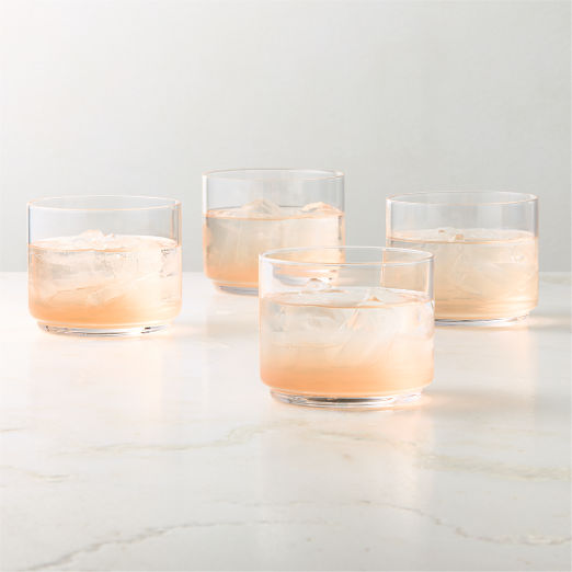 Sadie Stackable Double Old-Fashioned Glasses Set of 4