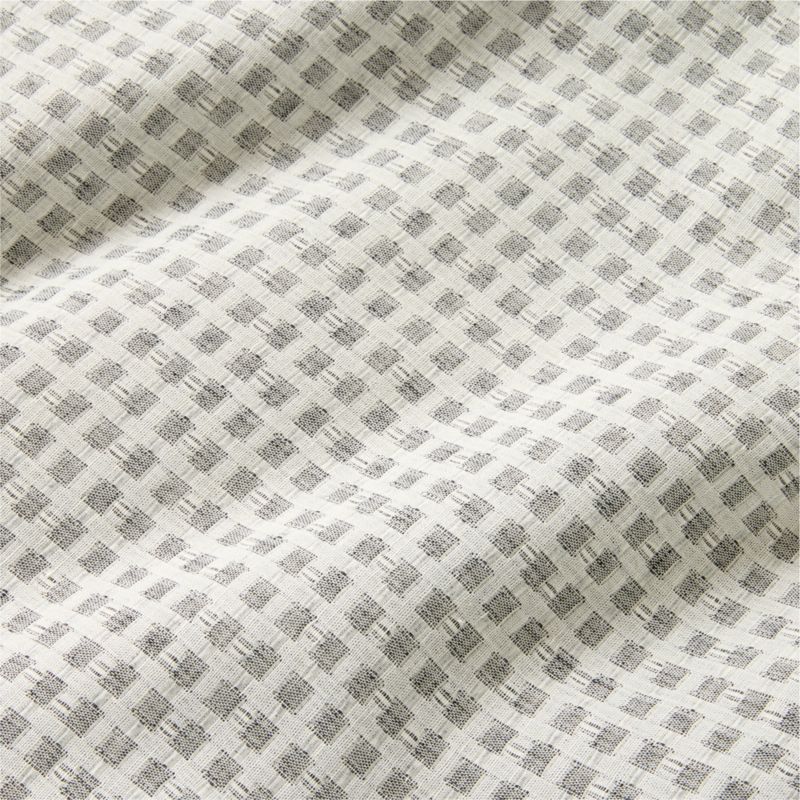 Sadira Organic Cotton Jacquard White with Black Full/Queen Duvet Cover