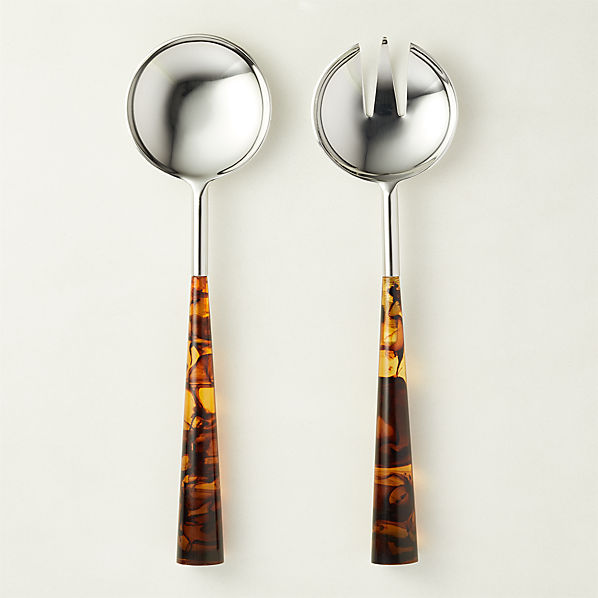 2 Piece Sadye Resin Salad Server Set Reviews Cb2