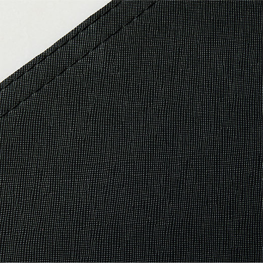 Saffiano Black Faux Leather Placemat