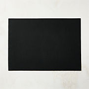 Saffiano Black Faux Leather Placemat