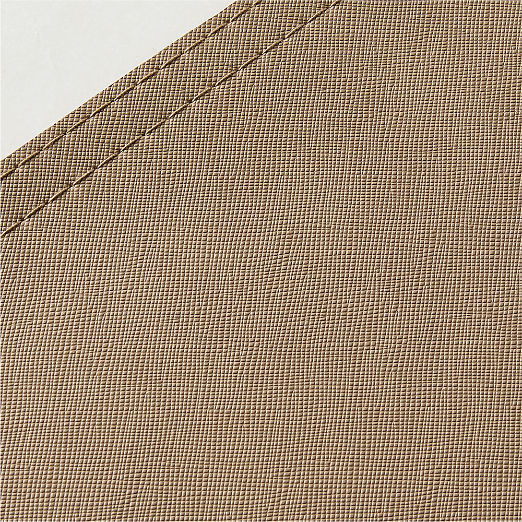 Saffiano Taupe Faux Leather Placemat