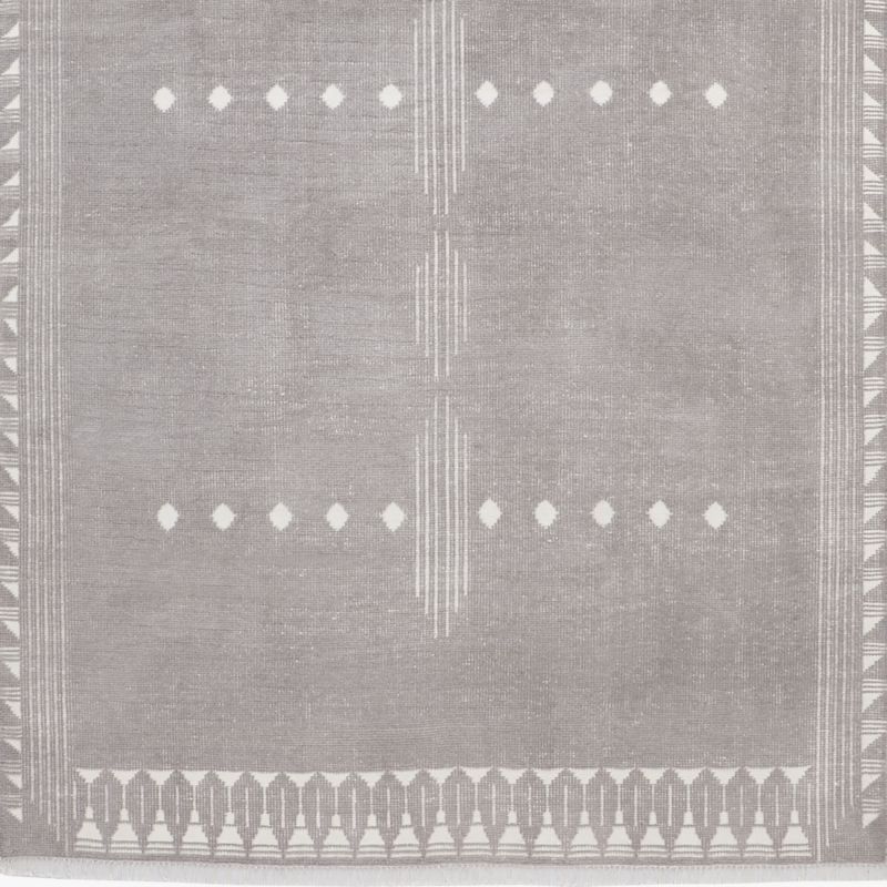 Saffioti Hand-Knotted Charcoal Grey New Zealand Wool Rug Swatch 12"x12" - image 0 of 3