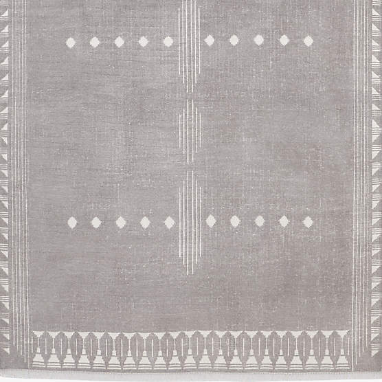 Saffioti Hand-Knotted Charcoal Grey New Zealand Wool Rug Swatch 12"x12"