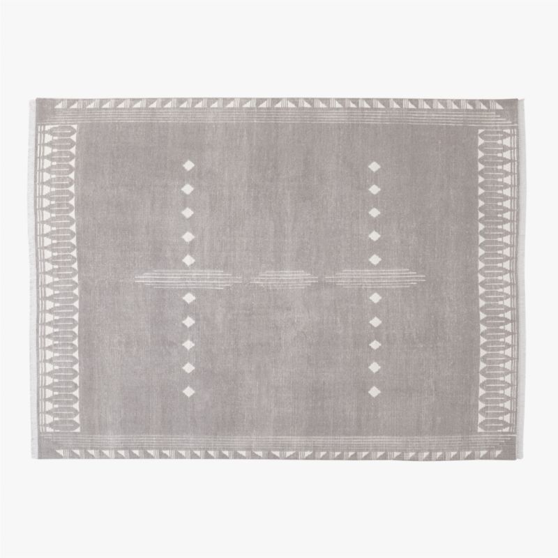 Saffioti Hand-Knotted Charcoal Grey New Zealand Wool Area Rug 9'x12' - image 0 of 4