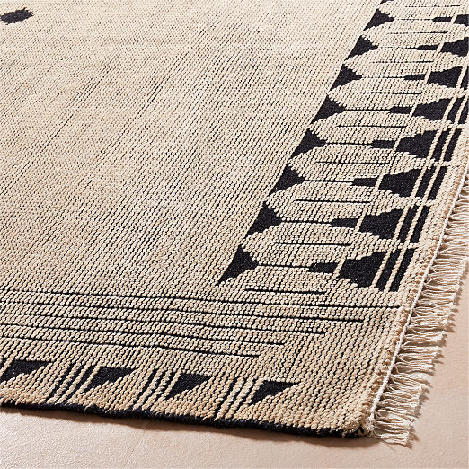 Saffioti Hand-Knotted Warm White New Zealand Wool Area Rug 8'x10'