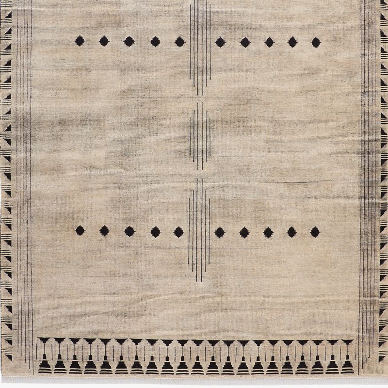 Saffioti Hand-Knotted Warm White New Zealand Wool Rug Swatch 12"x12" - image 0 of 4