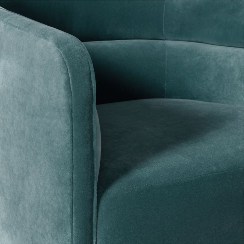 Sai Teal Performance Velvet Swivel Chair - image 6 of 8