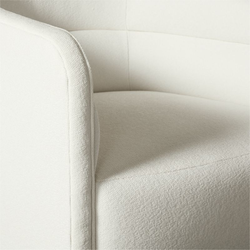 Sai White Performance Fabric Swivel Chair - image 5 of 7