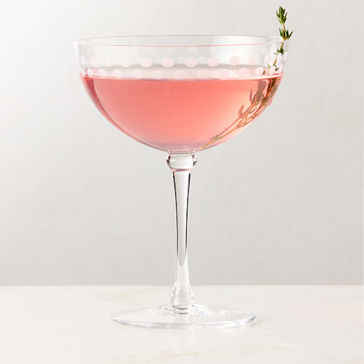Saint Germain Etched Coupe Glass by Todd Snyder