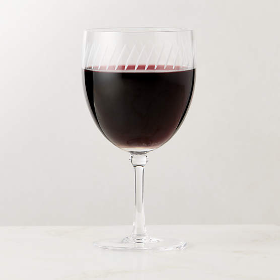 Saint Germain Etched Red Wine Glass by Todd Snyder