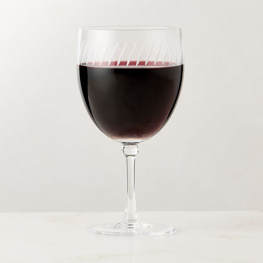 Saint Germain Etched Red Wine Glass by Todd Snyder