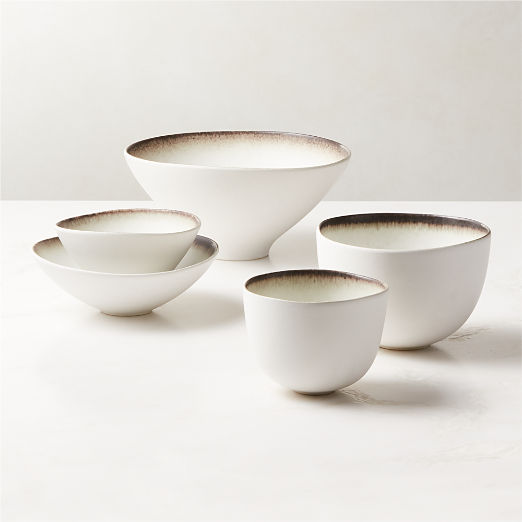 Sakana White Serving Bowl