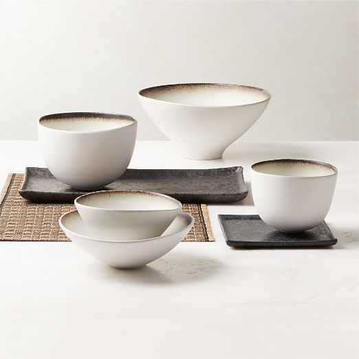 Sakana White Serving Bowl