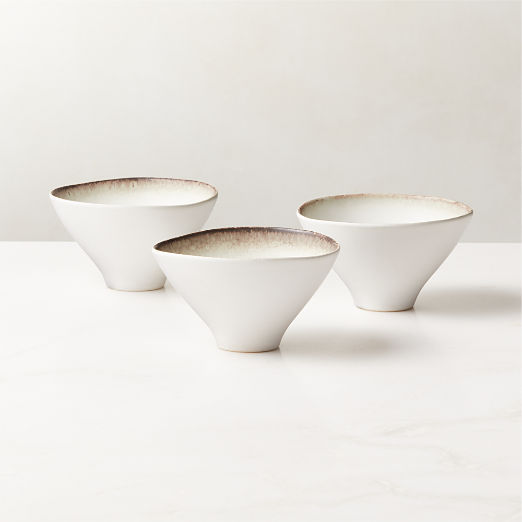 Sakana White Rice/Salad Bowls Set of 6