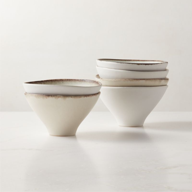 Sakana White Rice/Salad Bowls Set of 6 - image 0 of 2