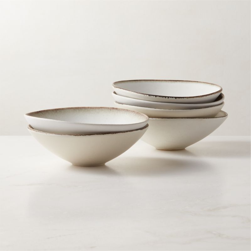 Sakana White Soup Bowls Set of 6 - image 0 of 2