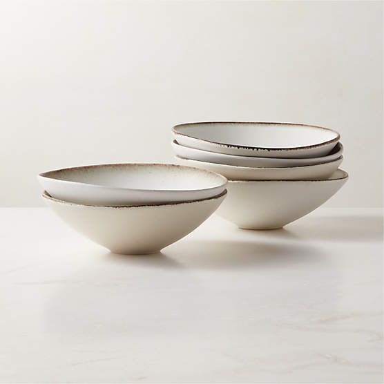 Sakana White Soup Bowls Set of 6