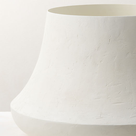 Sakina Ivory Faux Plaster Indoor/Outdoor Small Planter Bowl 9"H