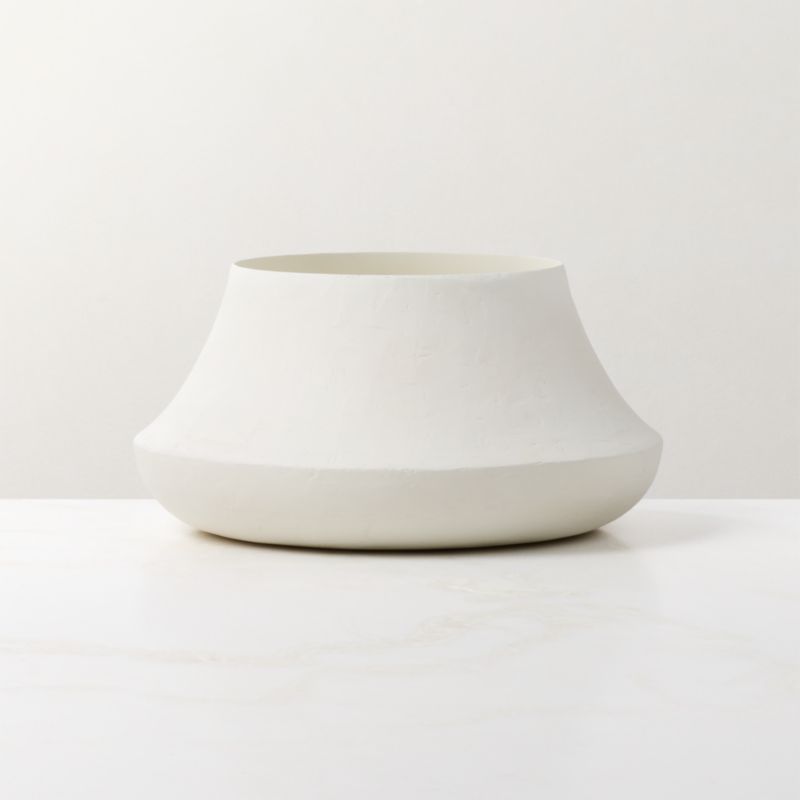 Sakina Ivory Faux Plaster Indoor/Outdoor Small Planter Bowl 6.75" - image 2 of 3