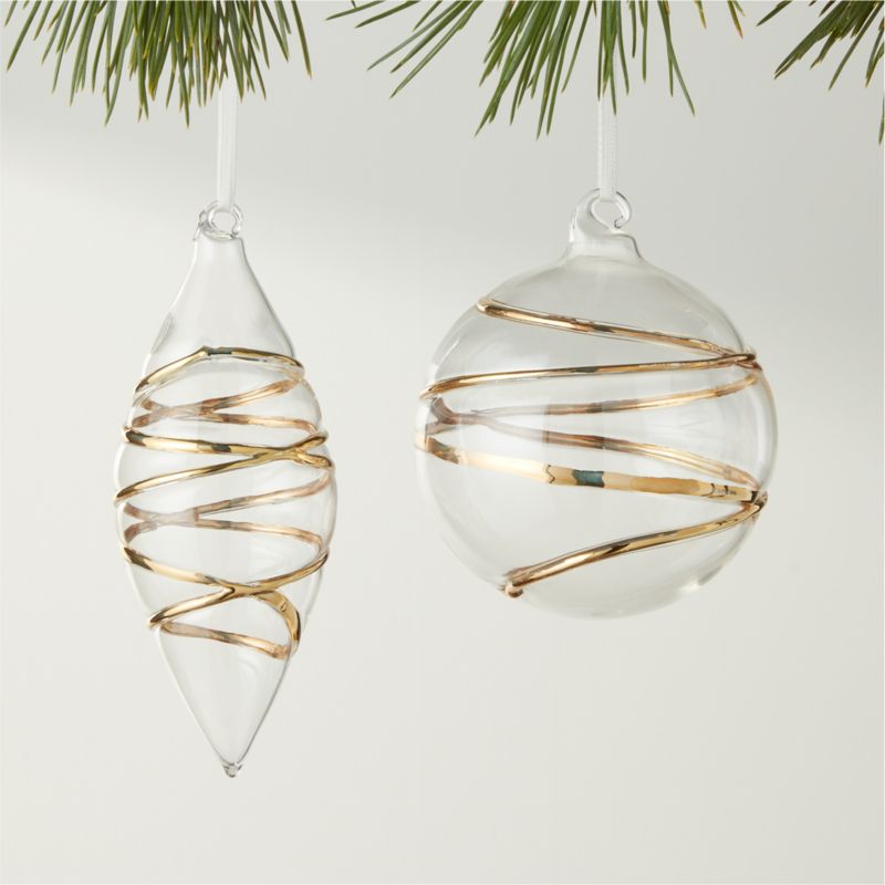 Salaria Gold and Glass Round Christmas Tree Ornament 3" - image 2 of 4