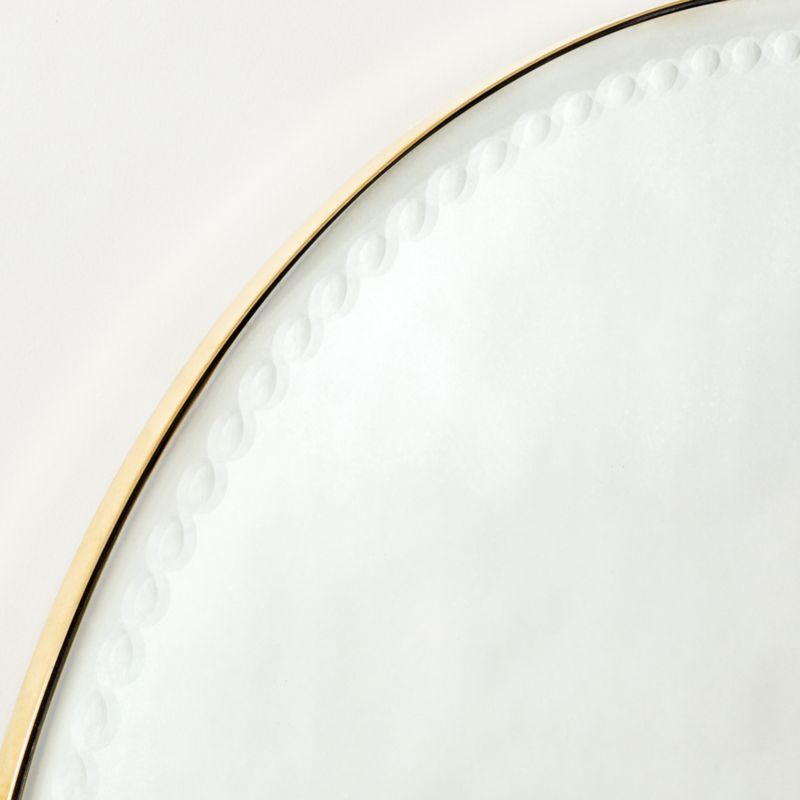 Salita Unlacquered Brass Round Wall Mirror 36" - image 4 of 5