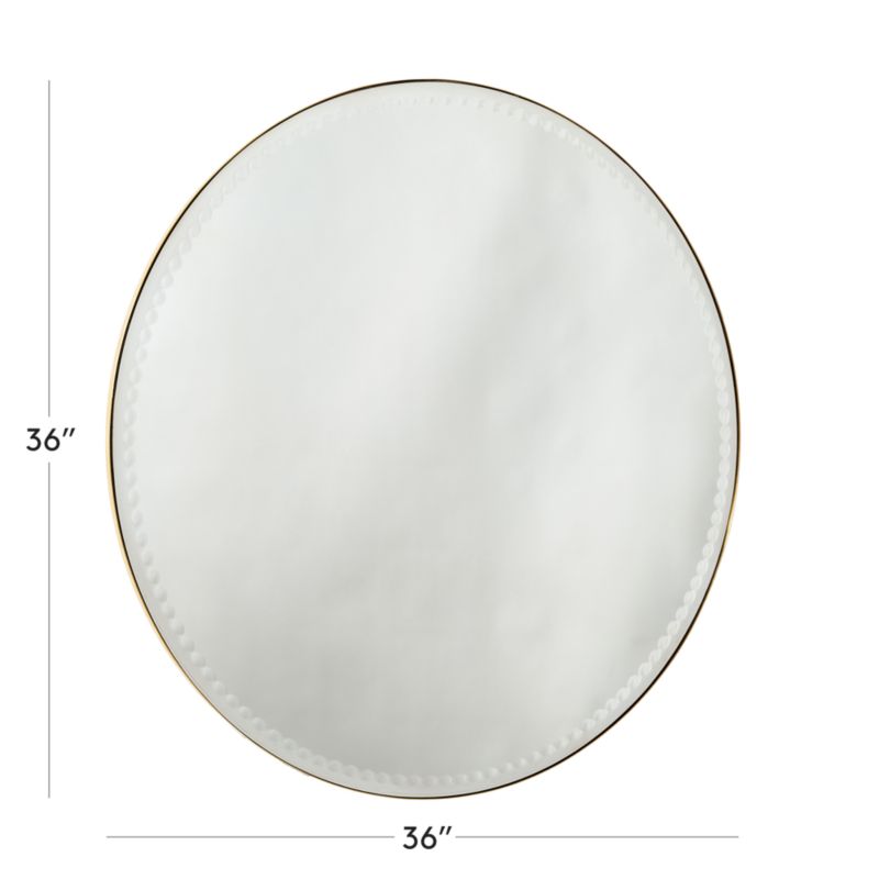 View Salita Unlacquered Brass Round Wall Mirror 36" - image 3 of 5