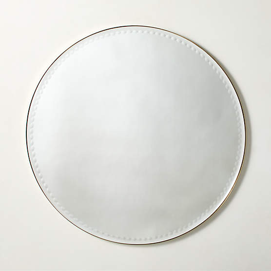 Salita Unlacquered Brass Round Wall Mirror 36"