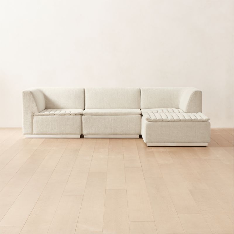 Salon 4-Piece Sectional Sofa Bloce Cream - image 1 of 7