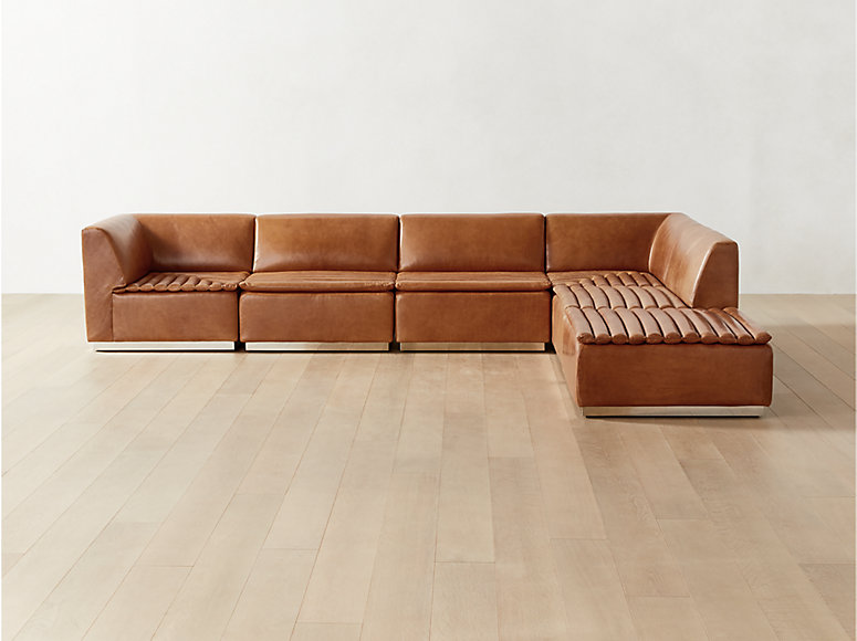 Salon Leather Sectional Collection