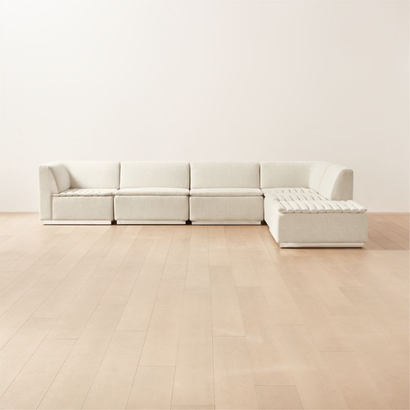 Salon 6-Piece Sectional Sofa Bloce Cream - image 1 of 7