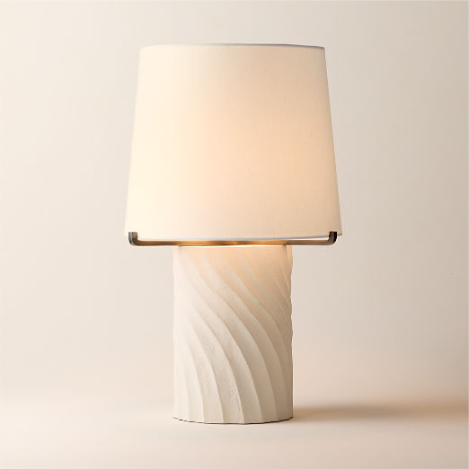 Sandy Plaster Table Lamp 20"