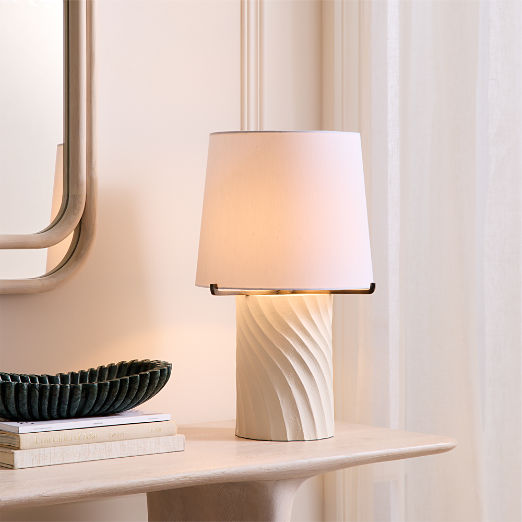 Sandy Plaster Table Lamp 20"