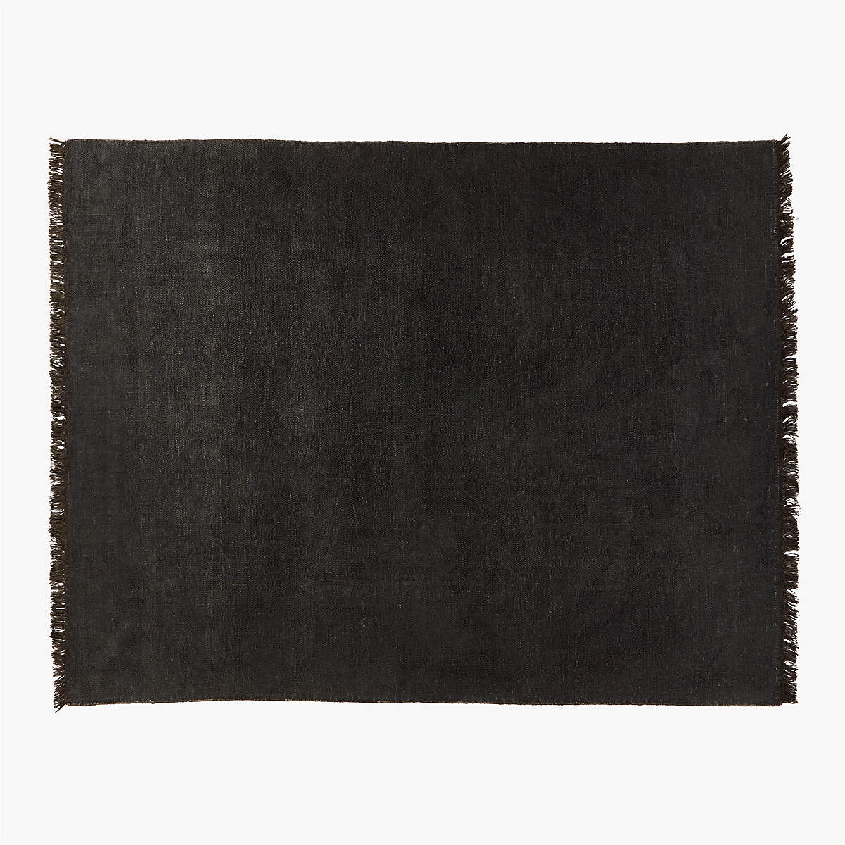 Sante Modern Linen Charcoal Area Rug 10'x14' + Reviews | CB2