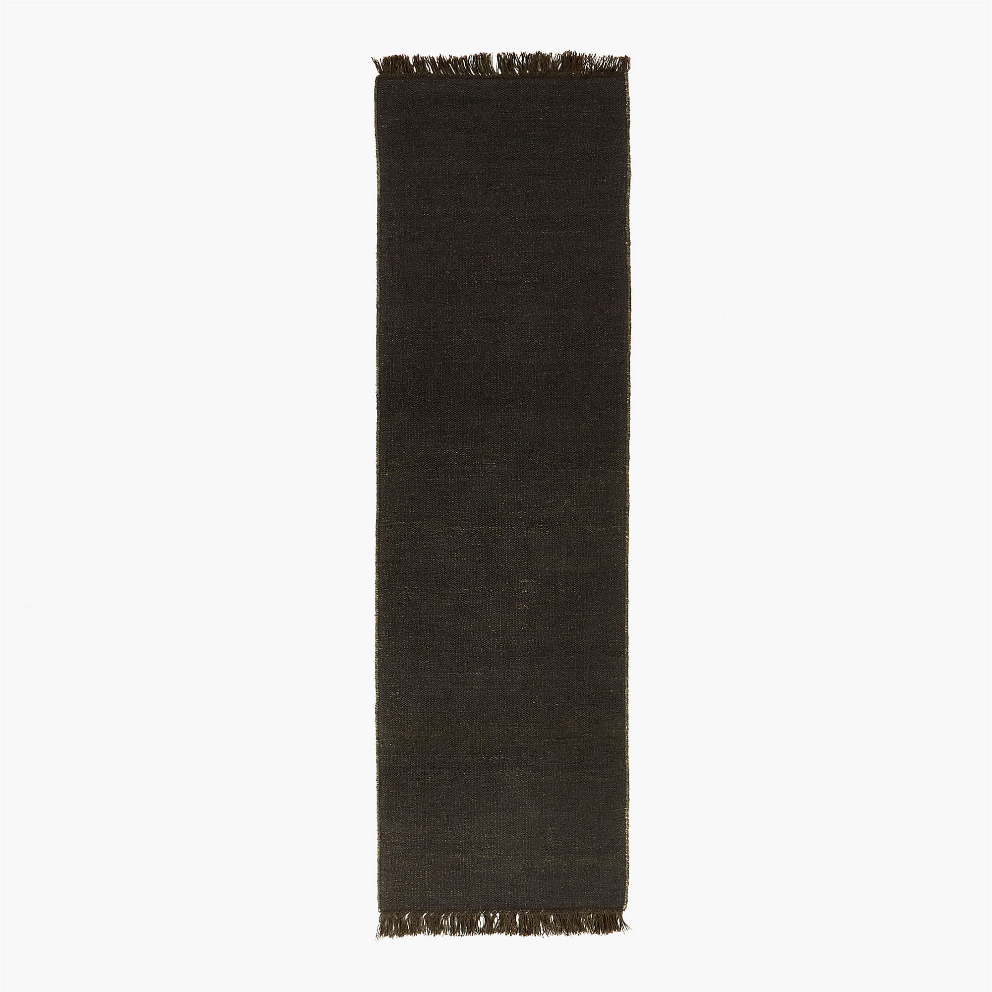 Sante Modern Linen Charcoal Hallway Runner Rug 2.5'x8' CB2