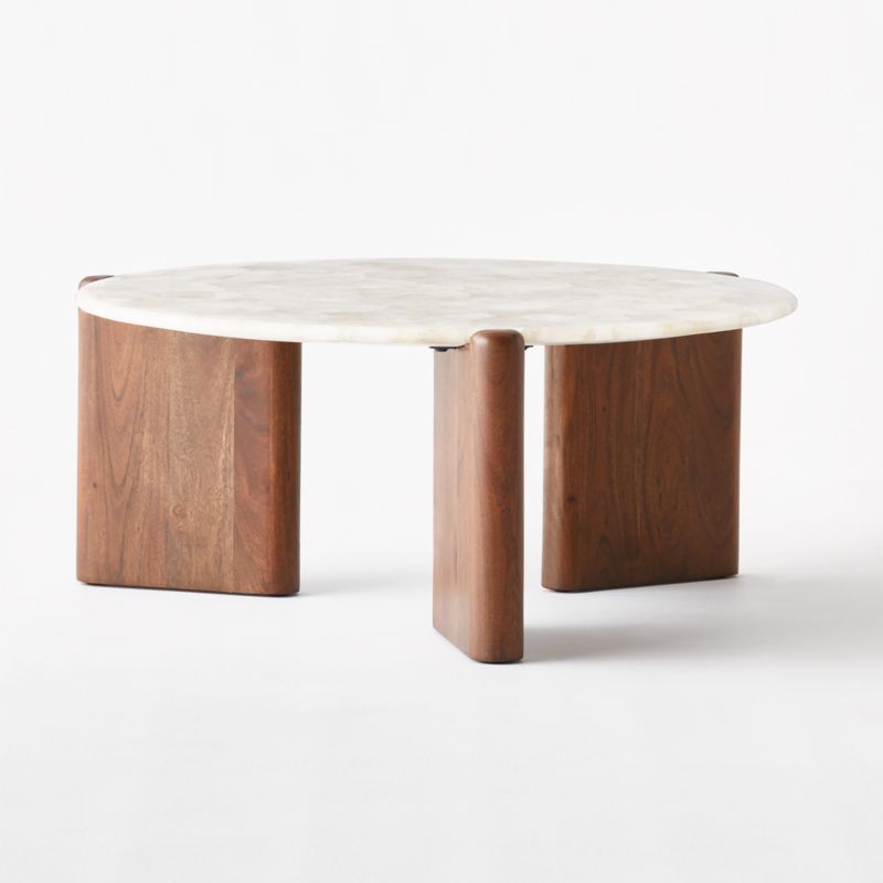 Santoro Round White Quartz Coffee Table - image 13 of 18