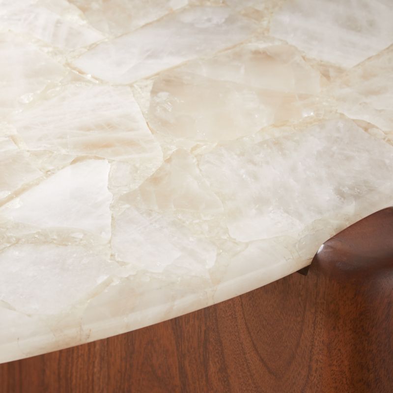 Santoro Round White Quartz Coffee Table - image 3 of 18