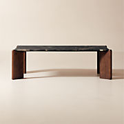 Sydney Rectangular Carrara Marble Dining Table with Black Steel Legs 72''