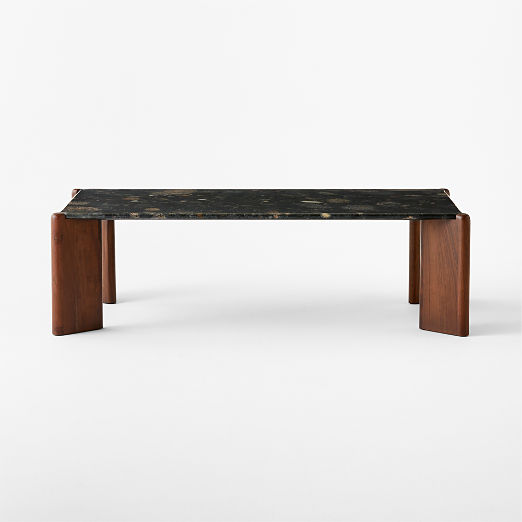 Santoro Rectangular Black Marble Coffee Table