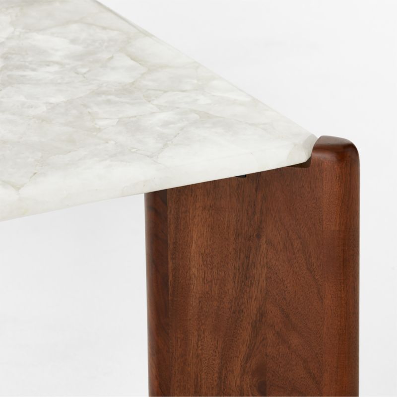 Santoro Rectangular White Quartz Coffee Table - image 5 of 7