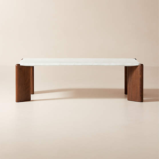 Santoro Rectangular White Quartz Coffee Table