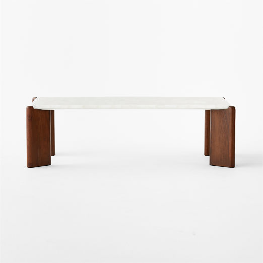 Santoro Rectangular White Quartz Coffee Table